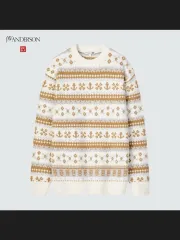 L UNIQLO JWA スフレヤーン フェアアイル クルーネックセーター