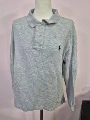 ポロラルフローレン 長袖 カラーTシャツ グレー