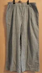 しまむら　おかだゆり　3L　灰色　グレー系チェック　カジュアルパンツ　プルオンタイプ　オフィスにも◎　大きいサイズ　プラスサイズ