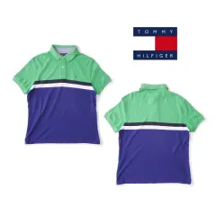 Tommy Hilfiger トミーヒルフィガー 半袖ポロシャツ グリーン ブルー