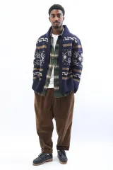 ペンデルトン ラムウール ニット ジップアップ カーディガン