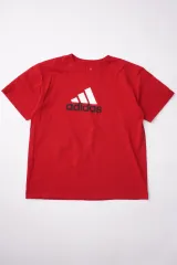 アディダス ロゴ プリント Tシャツ レッド 2XL