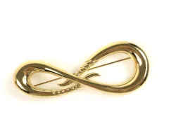 モネ　MONET　アメリカンヴィンテージ　ブローチ　幅7.5cm　ゴールドカラー　送料無料