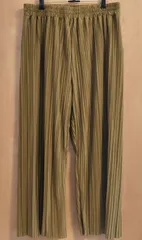 新品タグ付き　しまむら　DREA my MINX　3L　中緑　プリーツパンツ　カジュアルパンツ　大きいサイズ　プラスサイズ