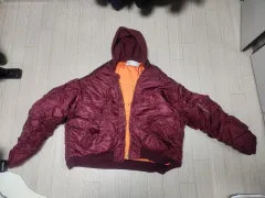 VETEMENTS (ヴェトモン)風 ma-1 パイロットジャンパー アウター バーガンディ