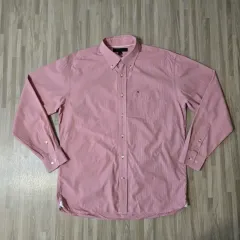 105) Tommy Hilfiger トミーヒルフィガー ギンガムチェック シャツ レッド