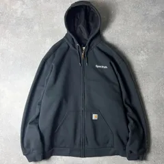 Carhartt サーマル ライナー付き フルジップ スウェット フード パーカー XXL / カーハート トレーナー RAIN DEFENDER ブラック 黒