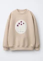 ザラキッズ 花刺繍 起毛 スウェット (タグ付き 新品)