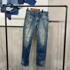 (32インチ) リーバイス 504 ヴィンテージ ストレート ダメージジーンズ デニム