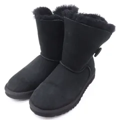 アグ ムートンブーツ 1016226 ベイリーボタン シューズ ブランド 靴 黒 レディース 24サイズ ブラック UGG 【中古】