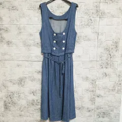日本 ヴィンテージ ノースリーブ デニム ONE PIECE