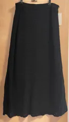 新品タグ付き　GU ジーユー　XXL　黒　ブラック　透かし編みニットスカート　ウエストゴム　大きいサイズ　プラスサイズ