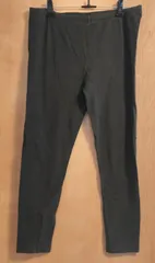 ユニクロ　XXL　カーキグリーン　綿　コットン　レギンス　フルレングス　インナー　大きいサイズ　プラスサイズ