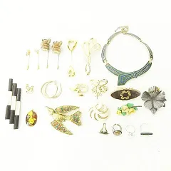 ヴィンテージ VINTAGE オールド ブローチ アクセサリー セット おまとめ ネックレス 指輪 など マルチカラー