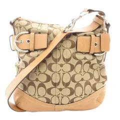 コーチ COACH F03574 シグネチャー ショルダーバッグ 斜め掛け クロスボディ キャンバス ロゴ 茶 ブラウン /GV ■GY18