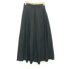 ウエスト後ろゴム プリーツ ロング スカート F_M2015