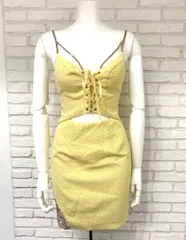 524 AR Angel R エンジェルアール キャバクラ ドレス ミニ チェック ストーン キャミ ウエストカット タイト ミニ ナイトドレス キャバドレス S