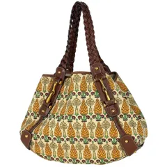 グッチ GUCCI ホースビット トートバッグ 植物柄 ショルダーバッグ トートバッグ キャンバス ベージュ マルチカラー 137621 レディース 【中古】