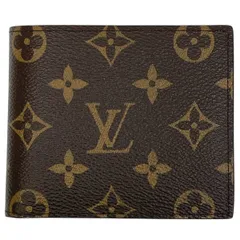 ルイ・ヴィトン Louis Vuitton ポルトフォイユ マルコ NM 札入れ 小銭入れ 二つ折り財布 モノグラム ブラウン M62288 メンズ 【中古】