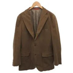 ジェイプレス J.PRESS テーラードジャケット フェイクレザー フェイクスエード シングル 2B L 茶 ブラウン 021-5-JK-OV IBO87