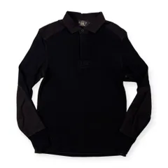 RRL ダブルアールエル 切替 長袖 ラガーシャツ サイズ S /ブラック/メンズ/ラルフローレンのサムネイル