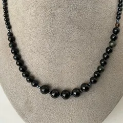 天然石★トルマリン★パールネックレス★ハンドメイド★ファッション★デザイン★ネックレス