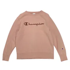 Champion チャンピオン 刺繍スクリプトロゴ クルーネック スウェット トレーナー レディース Mサイズ ピンク 【送料込み】