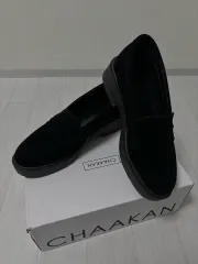 ブラック スウェード レディースシューズ