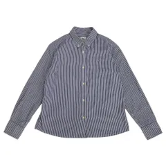 00s LACOSTE ラコステ ストライプ ボタンダウン カジュアルシャツ レディース 42サイズ Lサイズ 日本製 【送料込み】