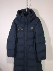 FILA フィラ ネイビー ダウンジャケット ロング丈 ダウン ダウンジャケット コート