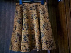 パータン フレア スカート ブラウン