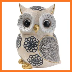 【新品】 フクロウ 置物 ガーデン オブジェ 風水 開運 招福小物 かわいいフクロウ インテリア 元気 ふくろう プレゼント (1個セット) 0