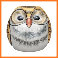 【新品】 九谷焼 ふくろう 置物 開運 厄除け 高さ6.5cm 2.2号 金釉彩 K9-1678 0