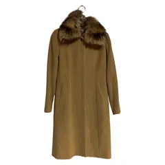  JAYRO ジャイロ コート ジャケット アウター ロング カーキ ベージュ ファー レディース M【ZK40】