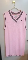 アディダス ピンク色 ニット ベスト ロング丈 ONE PIECE L タグ付き 新品