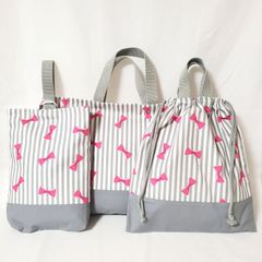 うさぎ レッスンバッグ上履き入れ 体操服袋 ハンドメイド - メルカリ