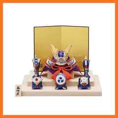 【新品】 [薬師窯] 五月人形 日本製 端午の節句 ミニ コンパクト 手のひらサイズ 陶器 染錦 出世兜(尚武小・平飾り) 1
