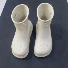 クロックス 長靴 ブーツ アイボリー