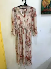 シフォン フラワー ロング ONE PIECE / ROEM