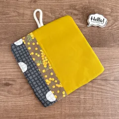 No.123 裏も可愛い♡パッチワークポットマット✴︎ミモザ