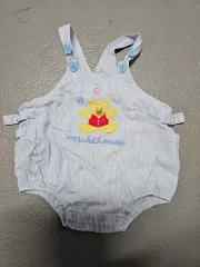 ミッキーハウス ストライプ ロンパース 70