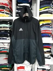 アディダス ブラック フード 100 ウィンドブレーカー ジャケット