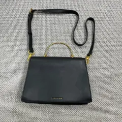 チャールズアンドキース ブラック GOLDハンドル トート&クロスバック
