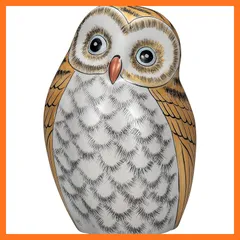 【新品】 九谷焼 ふくろう 置物 開運 厄除け 高さ17cm 6号 金彩 K9-1700 0