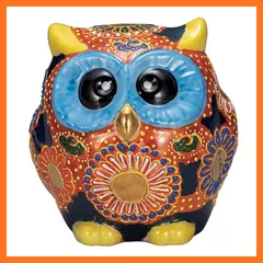 【新品】 九谷焼 ふくろう 置物 開運 厄除け 高さ10cm 3.5号 盛 K9-1695 0