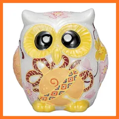 【新品】 九谷焼 ふくろう 置物 開運 厄除け 高さ10cm 3.5号 福鈴 K9-1687 0