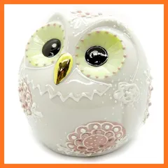 【新品】 開運 置物 九谷焼 玉 ふくろう 盛(ピンク) 陶器 プレゼント ギフト 還暦祝い 0