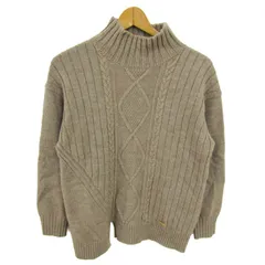 ブルーレーベル クレストブリッジ セーター トップス 長袖 ケーブルニット レディース 38サイズ ベージュ BLUE LABEL CRESTBRIDGE 【中古】