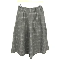 サマンサモスモス ワイドパンツ ボトムス ガウチョ チェック柄 レディース Fサイズ グレー SM2 【中古】