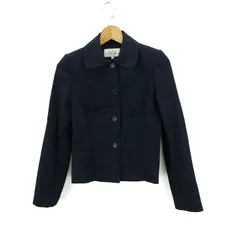 トラサルディ ショートジャケット アウター ストレッチ レディース 36サイズ ネイビー TRUSSARDI 【中古】のサムネイル
